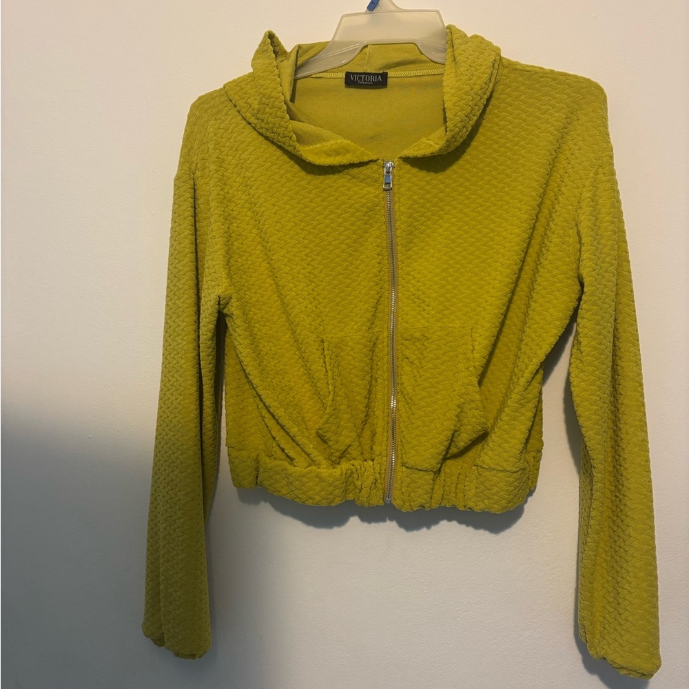 Yellow Textured Women's Blazer